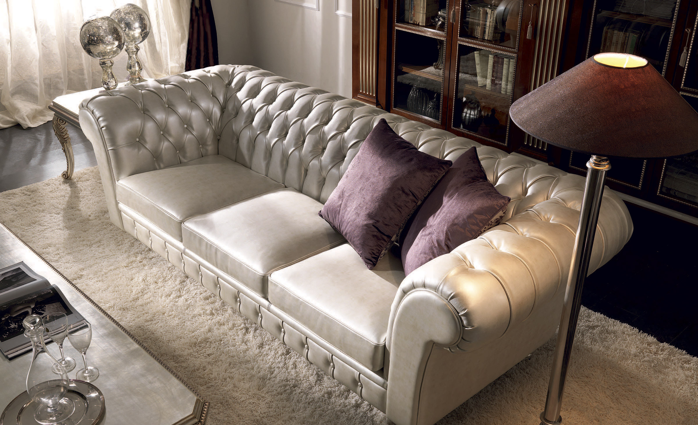 Leather sofa Chesterfield